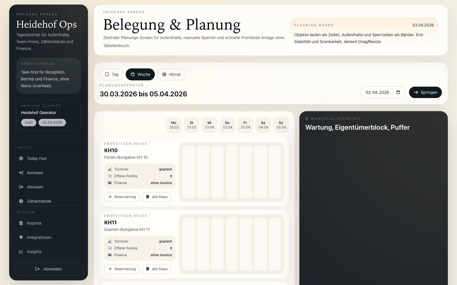 ParkOS Planungsansicht