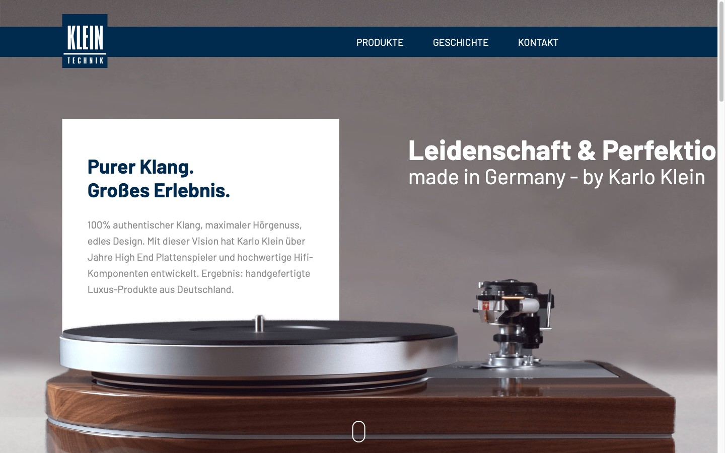 Klein Technik Desktop Hero mit Plattenspieler