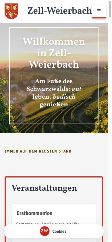 Zell-Weierbach Mobile Hero