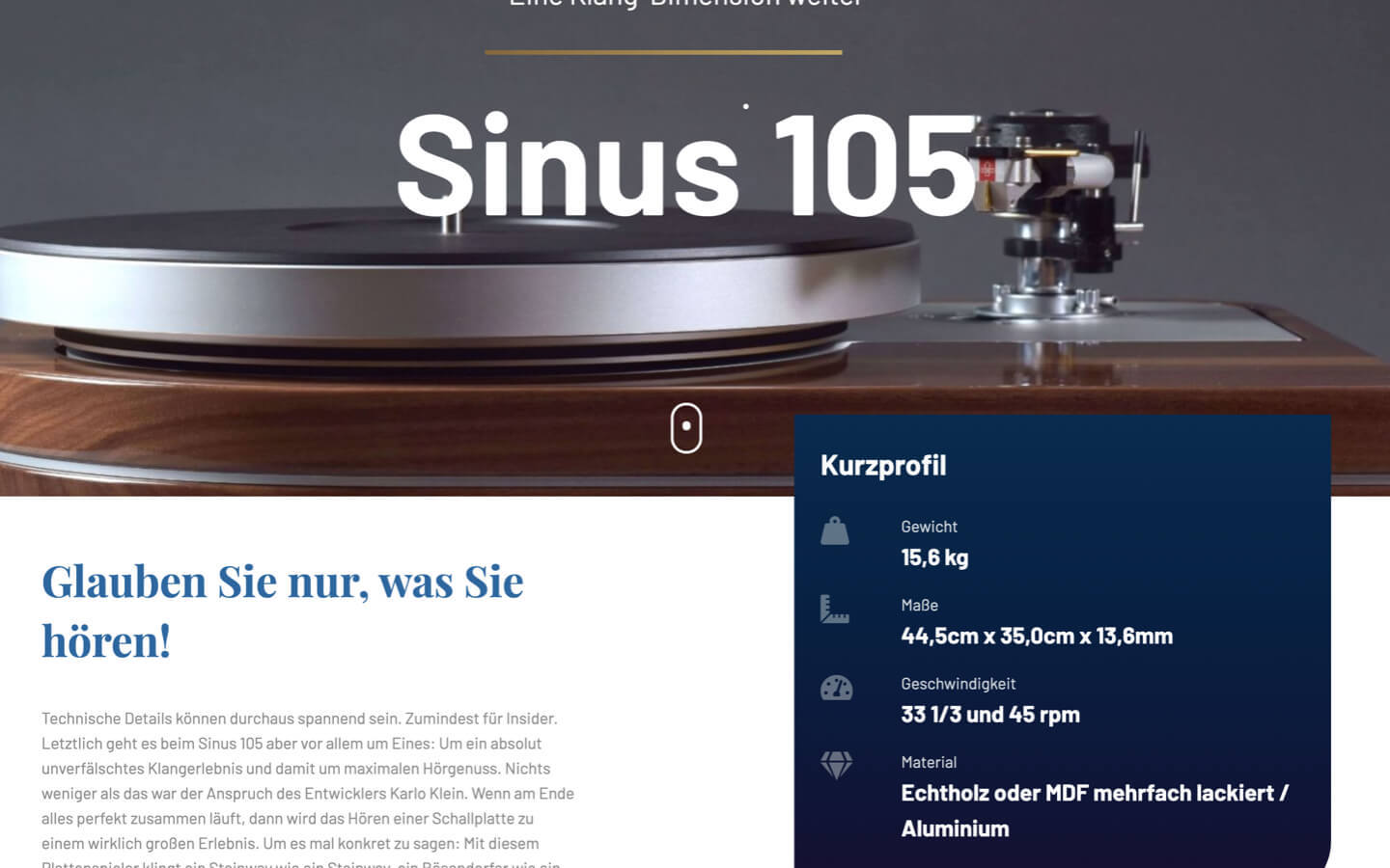 Klein Technik: Projektansicht